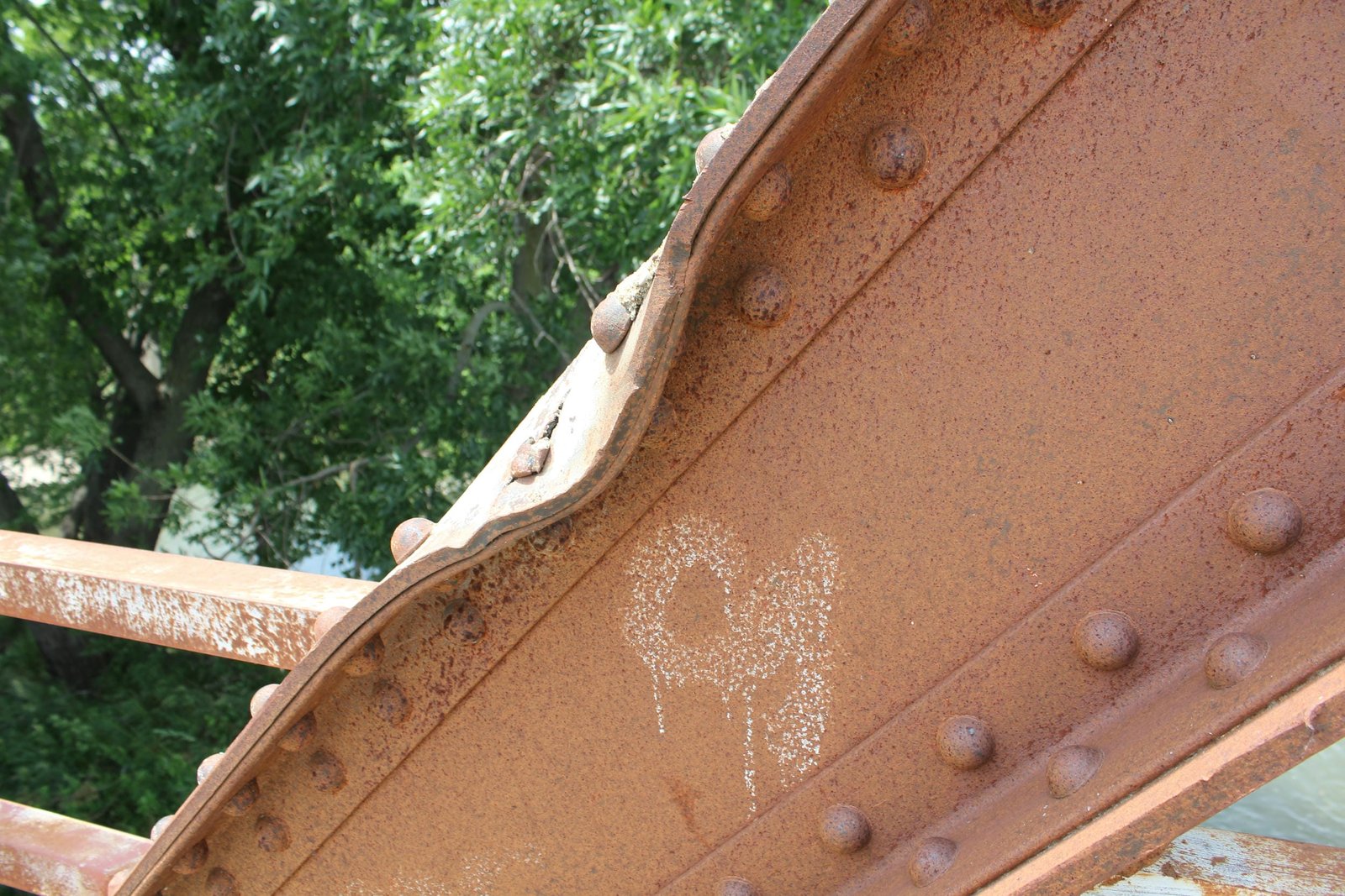 Strike damage to south span